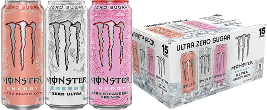 Monster Energy Ultra Variety Pack, PKZSD, Sugar Free Energy Drink, 16 Ounce