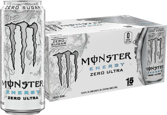 Monster Energy Zero Ultra, Sugar Free Energy Drink, 16 Ounce